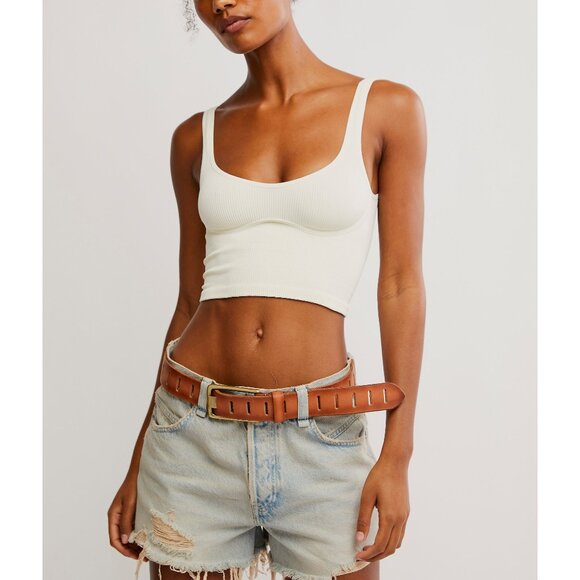 Free People Tops - FREE PEOPLE Meg Seamless Crop / Ivory